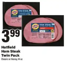Big Y Hatfield ham steak twin pack offer