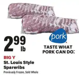 Big Y Big Y St. Louis Style Spareribs offer