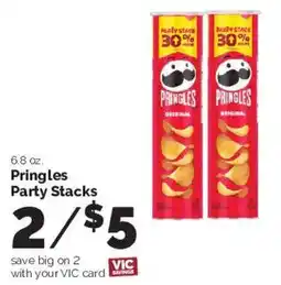 Harris Teeter Pringles Party Stacks offer