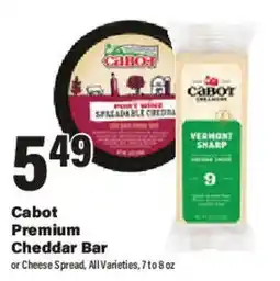 Big Y Cabot Premium Cheddar Bar offer
