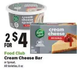 Big Y Food Club Cream Cheese Bar offer