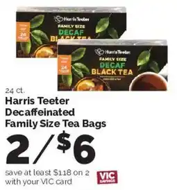 Harris Teeter Harris Teeter Decaffeinated Family Size Tea Bags offer