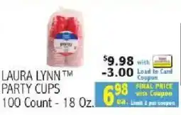 Ingles Markets Laura Lynn party cups offer