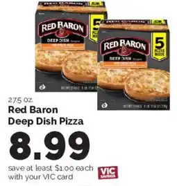 Harris Teeter Red Baron Deep Dish Pizza offer