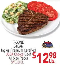 Ingles Markets T-Bone Steak Ingles Premium Certified USDA Choice Beef offer