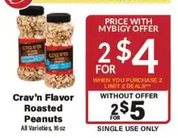 Big Y Crav'n Flavor Roasted Peanuts offer
