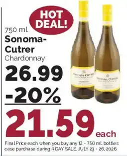 Harris Teeter Sonoma-Cutrer Chardonnay offer