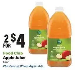 Big Y Food Club Apple Juice offer