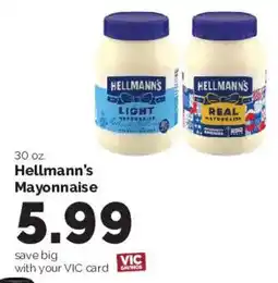 Harris Teeter Hellmann's Mayonnaise offer
