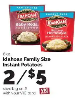Harris Teeter Idahoan family size instant potatoes offer