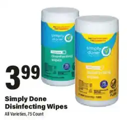 Big Y Simply Done Disinfecting Wipes offer