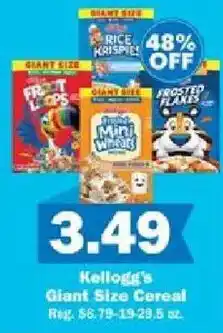 Schnucks Kellogg's Giant Size Cereal offer