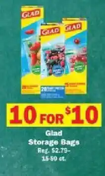 Schnucks Glad Storage Bags offer