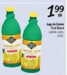 El Super First Street lemon juice offer