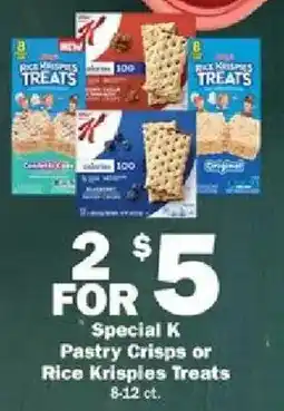 Schnucks Special K Pastry Crisps or Rice Krispies Treats offer
