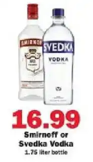 Schnucks Smirnoff or Svedka Vodka offer