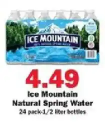 Schnucks Ice Mountain Natural Spring Water offer