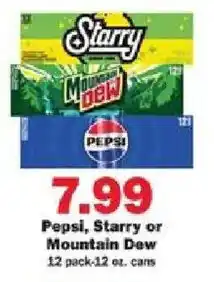Schnucks Pepsi, Starry or Mountain Dew offer