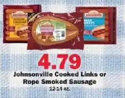 Schnucks Johnsonville Cooked Links or Rope Smoked Sausage offer