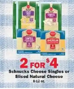 Schnucks Schnucks Cheese Singles or Sliced Natural Cheese offer