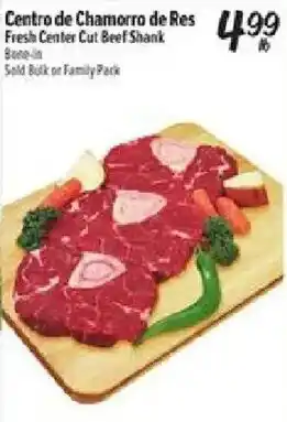 El Super Centro de Chamorro de Res Fresh Center Cut Beef Shank offer