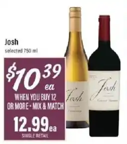 Lowes Foods Josh selected 750 ml offer