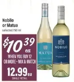 Lowes Foods Nobilo or Matua offer