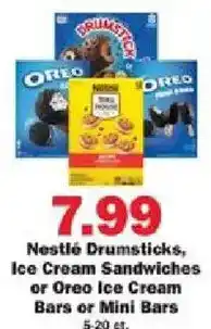 Schnucks Nestle Drumsticks, Ice Cream Sandwiches or Oreo Ice Cream Bars or Mini Bars offer