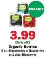 Schnucks Driscoll's Organic Berries offer