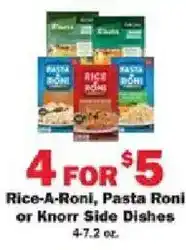 Schnucks Rice-A-Roni, Pasta Roni or Knorr Side Dishes offer