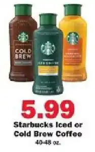 Schnucks Starbucks Iced or Cold Brew Coffee offer