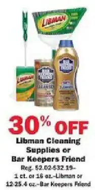Schnucks Libman Cleaning Supplies or Bar Keepers Friend offer