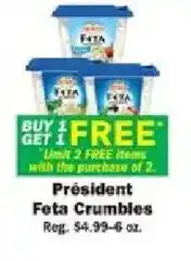 Schnucks President Feta Crumbles offer