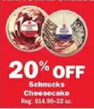 Schnucks Schnucks Cheesecake offer