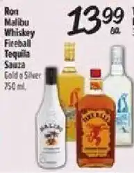 El Super Ron Malibu Whiskey Fireball Tequila Sauza Gold o Silver offer