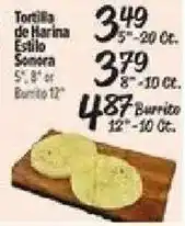 El Super Tortilla de Harina Estilo Sonora offer