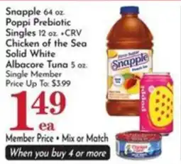 Pavilions Snapple offer