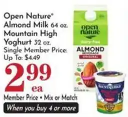 Pavilions Open Nature Almond Milk offer