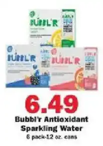 Schnucks Bubbl'r Antioxidant Sparkling Water offer