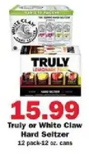 Schnucks Truly or White Claw Hard Seltzer offer