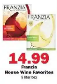 Schnucks Franzia house wine favorites offer