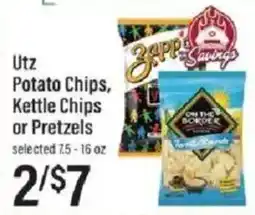 Lowes Foods Utz Potato Chips, Kettle Chips or Pretzels offer