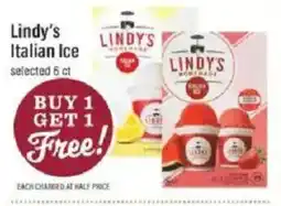 Lowes Foods Lindy's Italian Ice offer