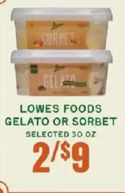 Lowes Foods Lowes Foods Gelato or Sorbet offer