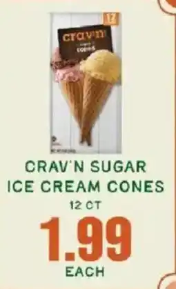 Lowes Foods Cra'v'n sugar ice cream cones offer