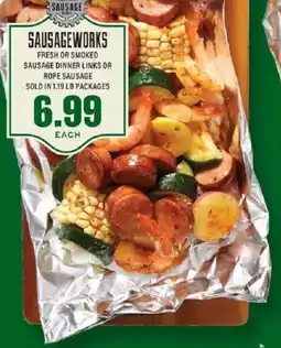 Lowes Foods Sausageworks fresh or smoked sausage dinner links or rope sausage offer