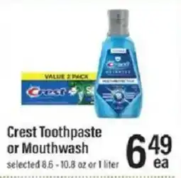 Lowes Foods Crest toothpaste or mouthwash offer