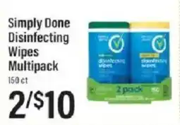 Lowes Foods Simply Done disinfecting wipes multipack offer