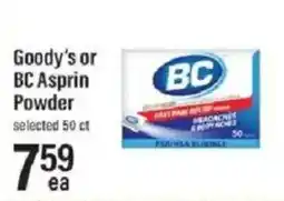 Lowes Foods Goody's or BC Asprin Powder offer