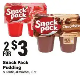 Big Y Snack Pack Pudding offer
